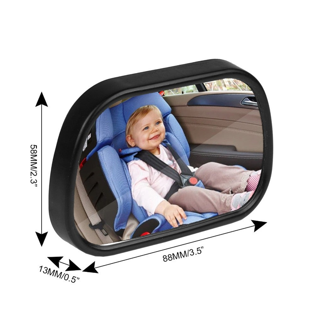 2-in-1 Baby Car Safety Mirror – Adjustable Rear View