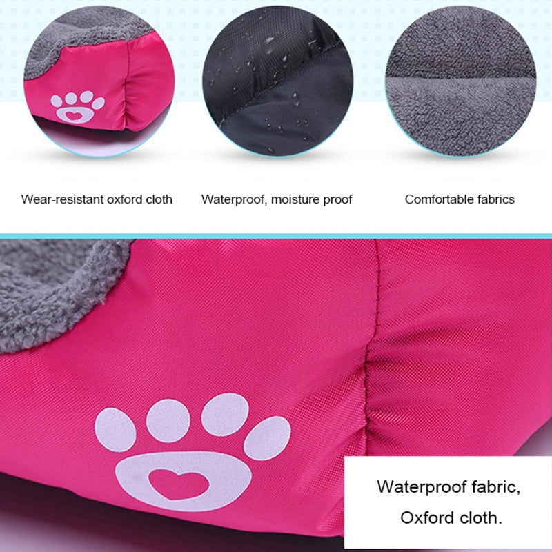 Soft & Cozy Fleece Pet Bed | Waterproof Bottom for All Pet Sizes