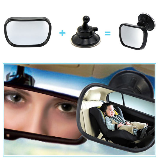 2-in-1 Baby Car Safety Mirror – Adjustable Rear View